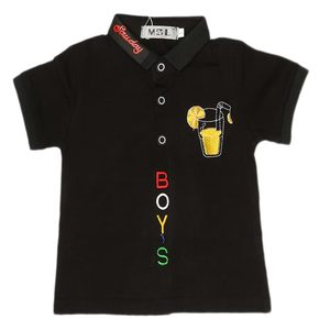 Camiseta Polo de Manga Corta para Niños - Negra - Product Image 1