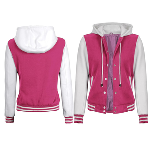 Chaquetas universitarias cálidas de invierno de color sólido para mujer, venta al por mayor, chaqueta universitaria de alta calidad hecha a medida para mujer - Product Image 5