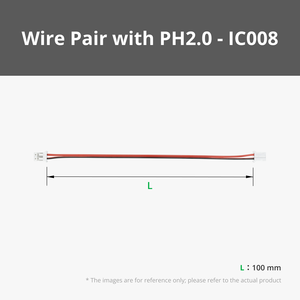 PH2.0 100mm Copper Wire Pair with PVC Insulation 2-Core Low Voltage Electrical <b>Power</b> <b>Cable</b> (Red/Black 26 AWG) for Construction - Product Image 2
