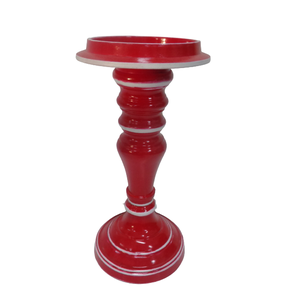 Metal Decorative Aluminum Candle Pillar Holder White Wash Color Candle <b>Stand</b> For <b>Living</b> <b>Room</b> & Wedding Decor - Product Image 2