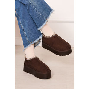 Botines Mini con Forro de Piel Marrón y Suela Gruesa - Product Image 2
