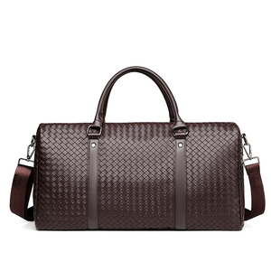 Nueva y elegante Mejor Gran fin de semana durante la noche Duffle Mens Black Leather Travel Bag Venta - Product Image 2