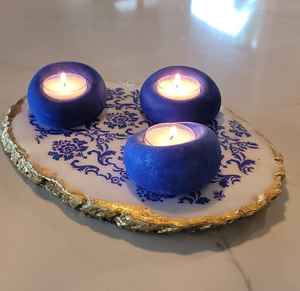 เชิงเทียนเรซิ่นและไม้ทำมือ กลิ่นหอม รูปทรงตามสั่ง สำหรับตกแต่งบ้าน ของขวัญวันวาเลนไทน์ ของขวัญงานแต่งงาน - Product Image 4