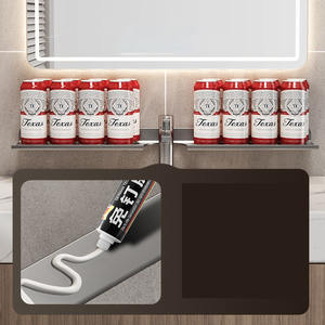 Mensola <span class=keywords><strong>specchio</strong></span> bagno senza foratura a parete organizzatore per wc lavabo e rubinetto di stoccaggio - Product Image 4