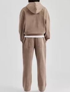 ชุดวอร์มผ้าฟลีซผ้าฝ้ายแบบมีฮู้ดสำหรับผู้ชายชุดครอปแบบมีซิปมีฮู้ดสำหรับผู้ชายโลโก้ออกแบบได้ตามต้องการ - Product Image 5