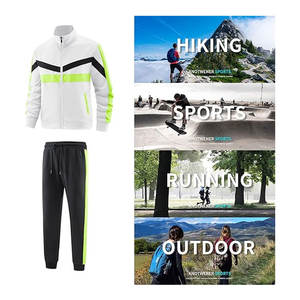 Ensemble de survêtement de sport pour homme de luxe, léger, coupe-vent, personnalisé, pour la course en plein air, avec fermeture éclair intégrale, respirant, deux pièces - Product Image 5