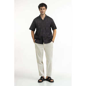 Chemises décontractées pour hommes 100 % coton, fermeture double boutonnage, tissu satiné anti-plis, collection été, coupe classique - Fourniture ODM - Product Image 1