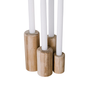 Portavelas de madera de primera calidad, portavelas de diseño ventajoso, portavelas de madera decorativo para suministros de Hotel - Product Image 3