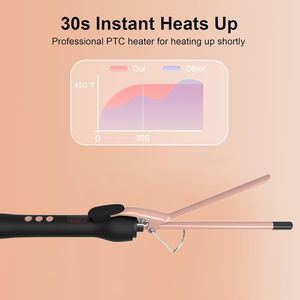 <span class=keywords><strong>Fer</strong></span> à friser fin de 3/8 pouce, baril extra long, <span class=keywords><strong>fer</strong></span> à friser en céramique pour boucles serrées, pour <span class=keywords><strong>cheveux</strong></span> courts et longs - Product Image 2