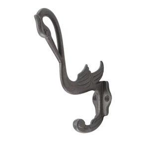 Natural <b>Black</b> Cast Iron Wall <b>Hooks</b> Mounted Coat <b>Hook</b> for Home Farmhouse Coats Bags Hats Towels Use - Product Image 6