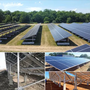 أنظمة تركيب بلاستيكية للطاقة الشمسية قابلة للضبط من Sunrack هيكل بإطار من الألومنيوم والخرسانة