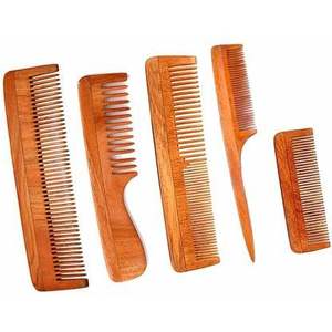 SMARK EXPORTS Peigne en bois de Neem pur à base de plantes pour le soin naturel des cheveux, le soin du cuir chevelu, le coiffage délicat et l'utilisation en salon - Product Image 6