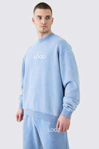 Conjunto Deportivo de Felpa Extra Grande para Hombre, Sudadera con Cuello Redondo y Cremallera, Pantalones Jogger, Ropa Deportiva de Invierno con Logotipo Personalizado - Product Image 2