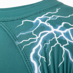Camiseta de Compresión de Manga Larga Personalizada para Hombre, con Estampado de Rayos, de Secado Rápido, para Gimnasio, Fitness, Protección contra Rozaduras, Ropa Deportiva de Alto Rendimiento, OEM ODM - Product Image 5