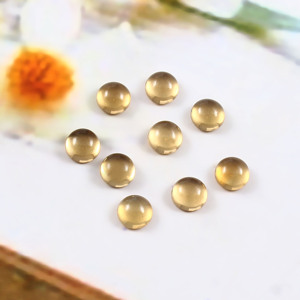 5X5MM AAA Natural Citrine Round Smooth Cabochon Flatback Semi-Precious Handmade Loose Gemstone Jewelry Making Wholesale Lot - Product Image 3
