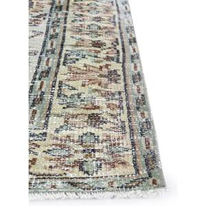 พรมขนสัตว์ถักมือสไตล์วินเทจ สีเบจและสีน้ำตาล ลายเหรียญแบบนามธรรม รูปทรงสี่เหลี่ยมผืนผ้า สำหรับห้องนั่งเล่นหรือทางเดินในบ้าน รุ่น Pae-2793 - Product Image 4