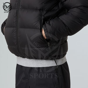 Manteau d'hiver de couleur unie pour l'extérieur chaud et épais veste polaire avec logo personnalisé pour hommes vente en gros - Product Image 6