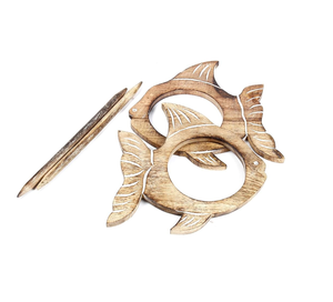 ผ้าม่านไม้สำหรับติดหลังผ้าม่านหน้าต่างประดับแบบเรียบง่ายผ้าม่านสำหรับตกแต่งแบบเรียบง่ายมีการออกแบบเป็นชิ้นแบบแกะสลักทรงกลม - Product Image 2