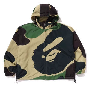 Custom <b>Men's</b> Zip-up Camouflage Lightweight Luxury <b>Jacket</b> with Stand Collar <b>Casual</b> Style Hoodie with Pattern Decoration - Product Image 1