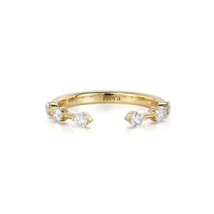 Anillo Abierto con Diamante Cultivado en Laboratorio, Corte Redondo, Marca Selah - Product Image 1