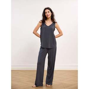 Conjunto de Bata de Casa sin Mangas para Mujer NakedSoft, con Logotipo Personalizado, Tejido Suave de Bambú y Diseño de Animales, para Primavera/Verano, Ropa de Dormir ODM - Product Image 1