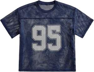 <b>Tshirt</b> Custom Ribbed Neckline Loose <b>Polyester</b> t Shirt for Men American football uniform, American Football Jersey - Product Image 1