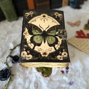 Gran libro de hechizos en blanco de las sombras, diario de mariposas, suministros de brujería, decoración de polillas y regalo de mariposa Morpho para él, su DND - Product Image 5