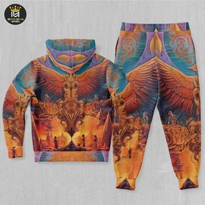 Conjunto de 2 piezas de Otoño Invierno para hombre, chándales de sublimación de secado rápido personalizados, venta al por mayor, equipo deportivo sublimado sólido impreso - Product Image 4