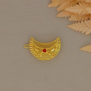 Élégante épingle à cheveux en or plaqué avec un motif en nid d'abeille pour femmes, bijoux de cheveux de style arabe, pince à cheveux de luxe pour femmes occidentales et filles - Product Image 2