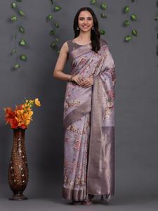 Sari en soie Banasari le plus vendu, tissage riche en jari, sari ethnique exclusif pour mariage, vêtement régulier pour femmes et filles indiennes - Product Image 5