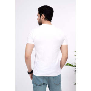 T-shirt col rond 100 % coton Kevin, respirant et épais, tissu jersey 250 g/m², impression sérigraphique, motif 3D - Product Image 5
