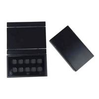 Boîte de présentation de pièces de monnaie pliable de luxe faite à la main, finition bois/MDF noir brillant, personnalisable, gravure laser pour objets de collection