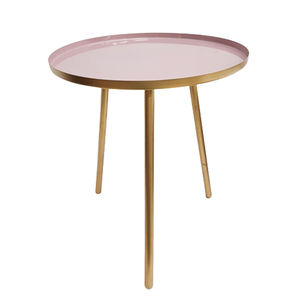 Mesa auxiliar de hierro redonda personalizada de alta calidad, muebles de café de 3 patas doradas, decoración de dormitorio hecha a mano - Product Image 3