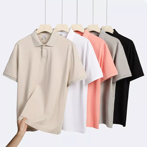 Chemises polo pour hommes en coton 100% tricoté respirant anti-froissement à manches courtes décontractées d'été avec logo personnalisé du fabricant d'usine - Product Image 1