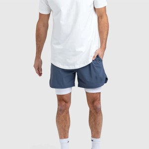 Pantalones cortos de gimnasio con logotipo personalizado para hombre, cintura elástica, color sólido, deportes, entrenamiento, ropa de verano, cómodos, informales, para correr - Product Image 5