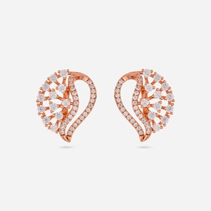 Boucles d'oreilles tendance vintage en zircon, motifs goutte d'eau, boule et fleur, en alliage de zinc, laiton, cuivre, perles et diamants pour les fêtes - 182466 - Product Image 5