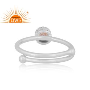 Handmade Design 925 Fine Sterling Silver Natural Labradorite Gemstone <b>Adjustable</b> <b>Ring</b> Jewelry Manufacturer - Product Image 4