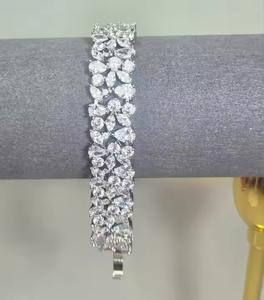 Handmade Beautiful <b>Bracelet</b> Ellie Design <b>Bracelets</b>, Simulated Diamonds, Rhinestones, 3A Cubic Zirconias - Product Image 1
