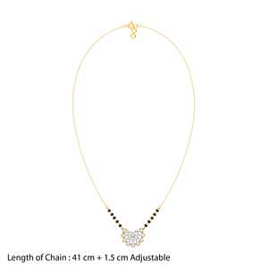Superbe ensemble de bijoux Mangalsutra en plaqué or avec des accents de diamants pour femmes fiançailles mariage et cadeaux de luxe - Product Image 1