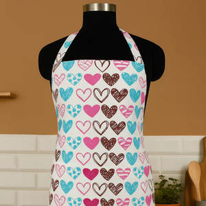 Delantal de cocina de alta calidad 100% algodón estampado personalizado promocional ajustable cocina delantal de cocina - Product Image 1