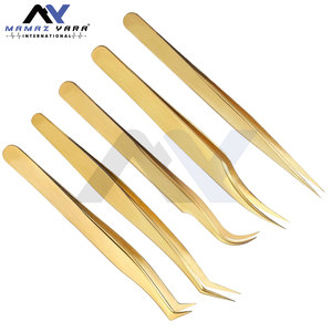 Juego de Pinzas para Pestañas Incluye 5 Pinzas de Acero Inoxidable para Extensiones de Pestañas Clásicas, Individuales y de Volumen - Product Image 4