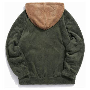 2024 Winter Style <b>Men</b> Fuzzy <b>Hoodie</b> Unisex Sherpa Pullover Loose Fluffy <b>Hoodie</b> Printing Logo Color Fluffy <b>Thermal</b> Sherpa <b>Hoodie</b> - Product Image 1