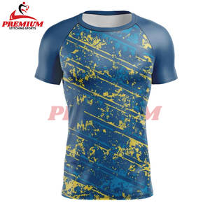 Sublimé Mma Rashguard pour hommes Muay Thai t-shirt à manches courtes Kickboxing Compression chemise course haut respirant - Product Image 6