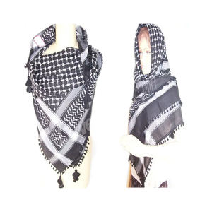 Écharpe arabe de conception carrée de coton ethnique de haute qualité disponible en différentes couleurs pour la vente en gros de matériel de polyester d'été - Product Image 5