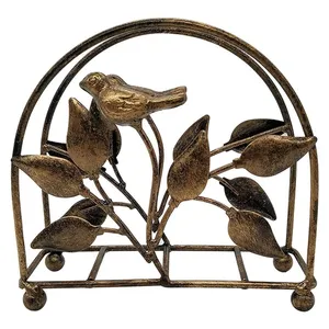 Servilletero moderno de madera y metal, servilletero de tejido de escritorio para hoteles y restaurantes, uso en la cocina con los más vendidos - Product Image 1