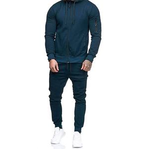 Qualité professionnelle hommes hiver piste Jogging costume respirant pantalons de survêtement sweat ensemble Design Unique cordon personnalisable - Product Image 1