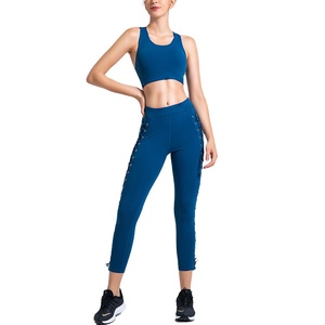 Women's Workout Leggings Side Long Adjustable Strings <b>Straight</b> Leggings High Waist Gym Yoga Pants All Solid Color Yoga Pants - Product Image 6