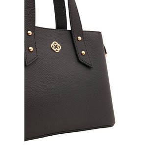 Sac à main en cuir de vache noir - Product Image 5