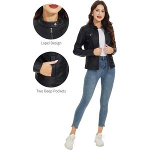 Chaqueta de Cuero con Relleno de Algodón de Punto Extra Grande, Color Personalizado, Servicio OEM, Fácil de Usar, para Mujer, Corta, para la Temporada de Invierno - Product Image 5