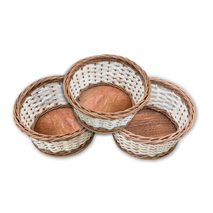 Elegantes cestas redondas de ratán: hermoso almacenamiento para un dormitorio tranquilo: cestas de ratán de alta calidad - Product Image 1